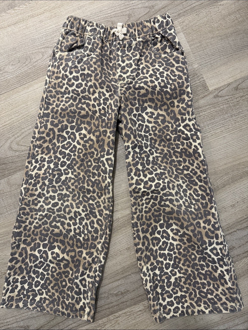George Leopard Print Pull-On Joggers - Brown & Cream